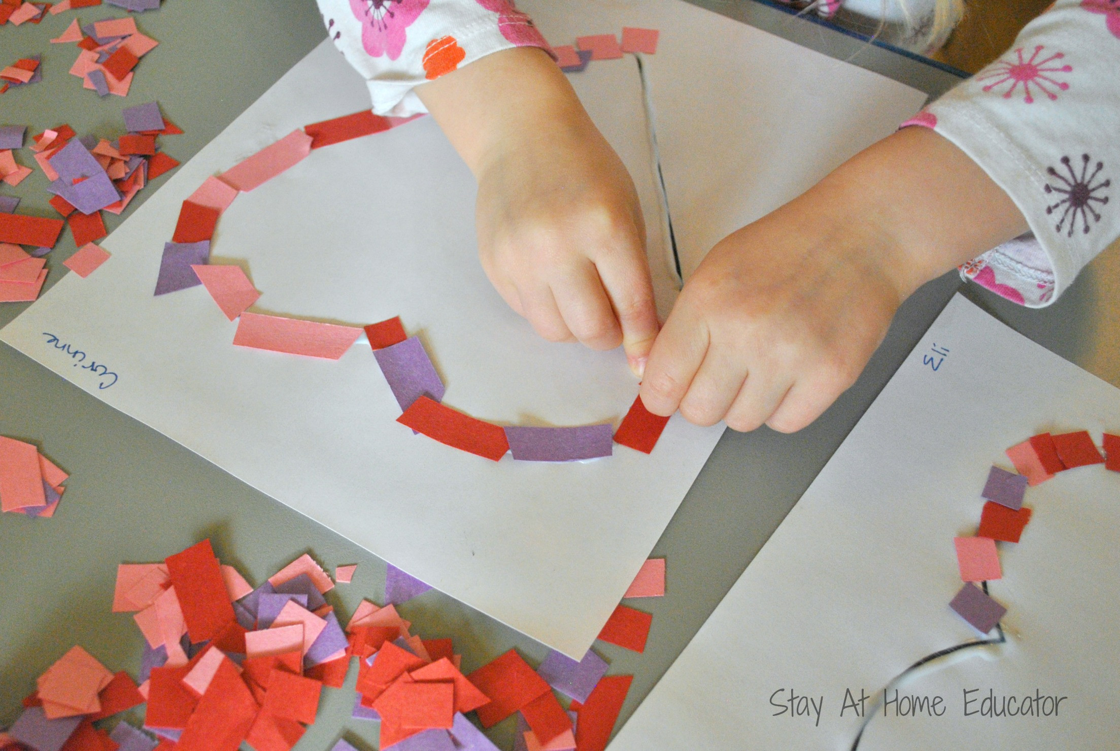Heart Craft Ideas For Preschoolers
 Confetti Hearts Valentine Craft Stay At Home Educator