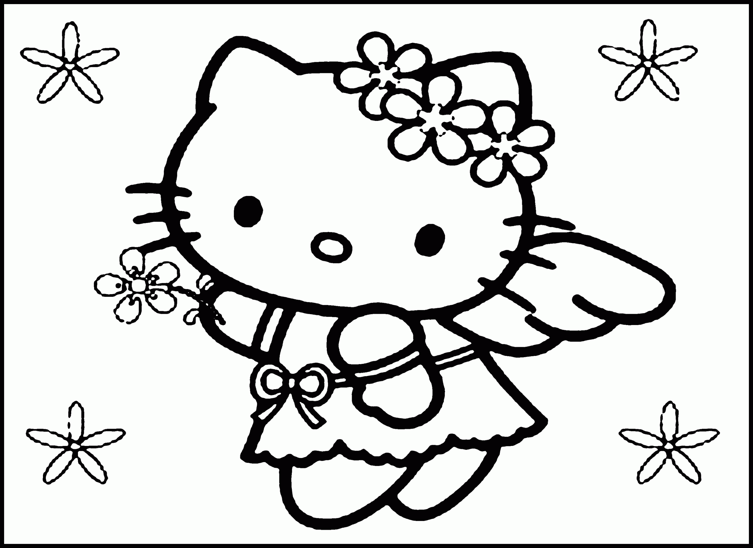 Hello Kitty Coloring Pages For Kids
 Coloring Pages Hello Kitty Princess Coloring Home