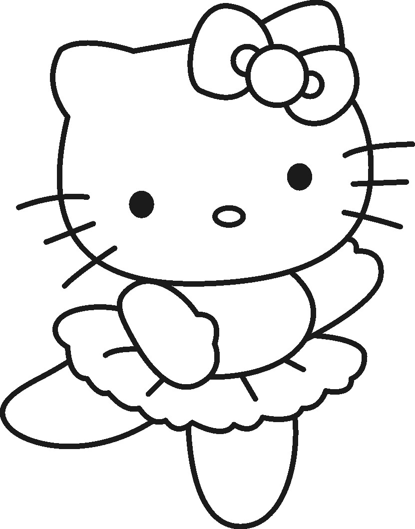 Hello Kitty Coloring Pages For Kids
 Free Printable Hello Kitty Coloring Pages For Kids
