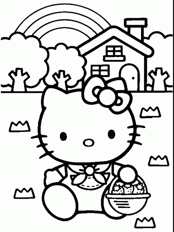 Hello Kitty Coloring Pages Printable
 Free Coloring Pages Hello Kitty Easter Coloring Pages
