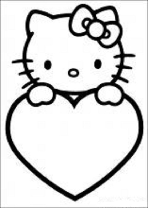 Hello Kitty Coloring Pages Printable
 Hello Kitty Valentines Coloring Pages