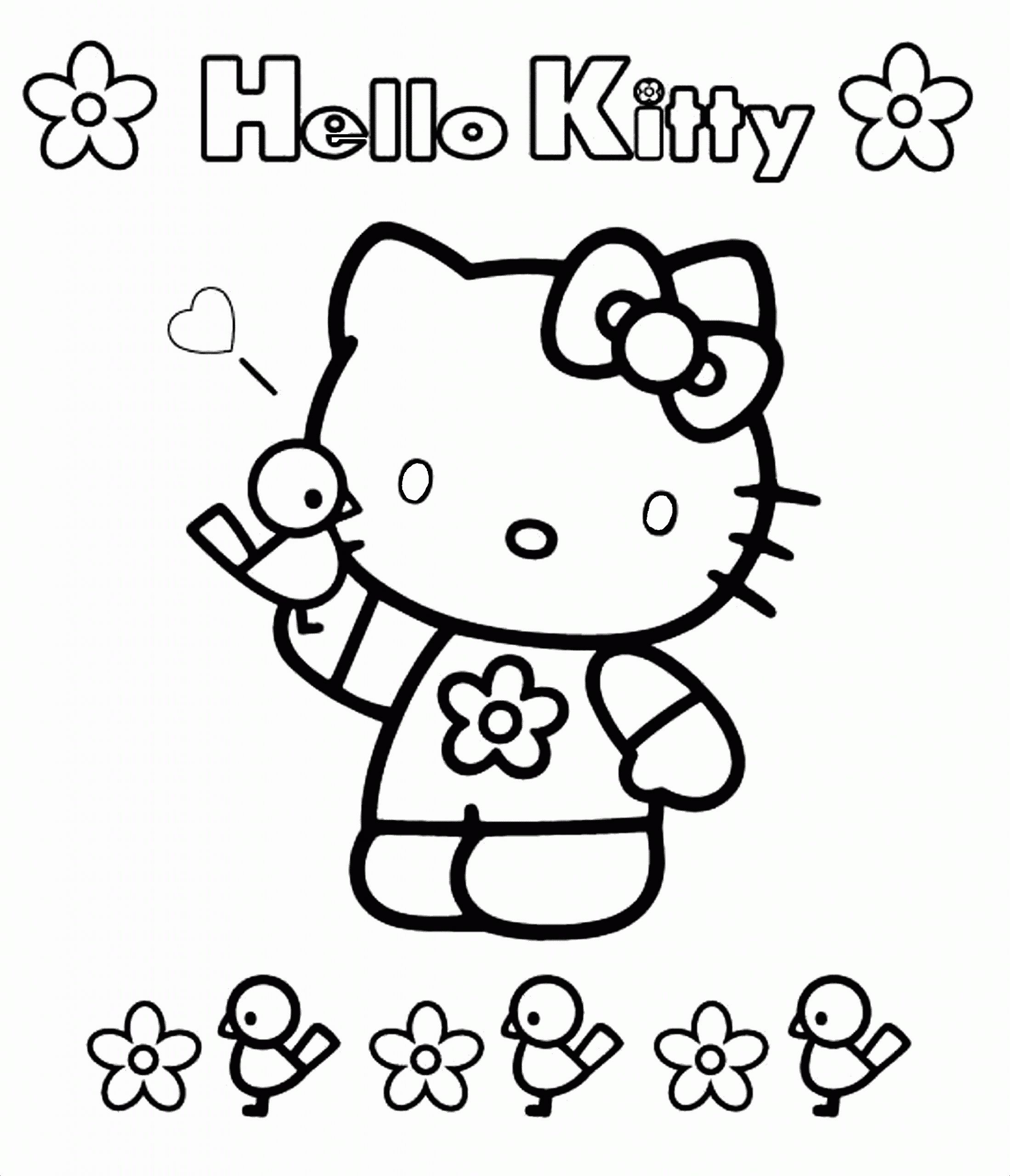 Hello Kitty Coloring Pages Printable
 Ausmalbilder für Kinder Malvorlagen und malbuch • Kitty