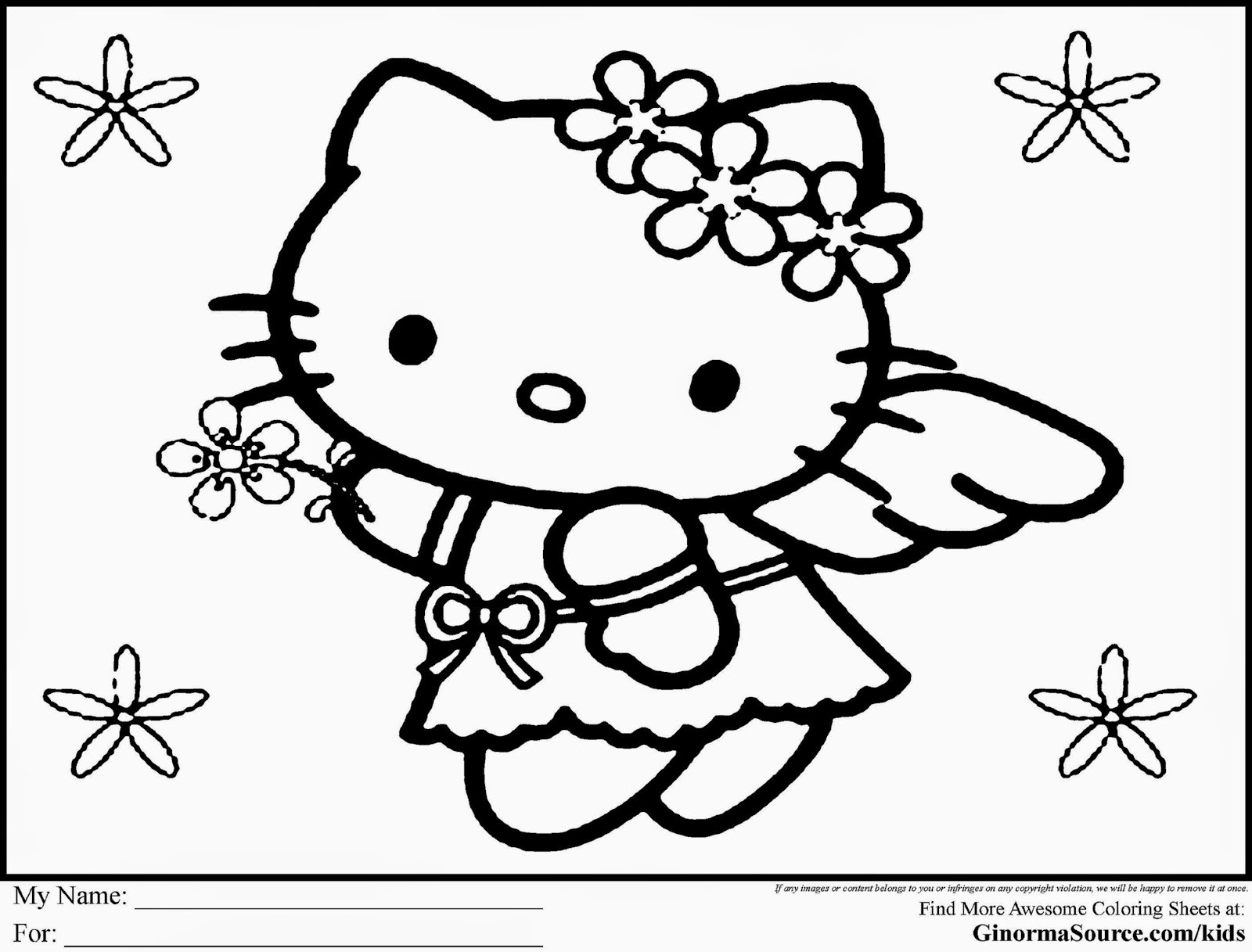 Hello Kitty Coloring Pages Printable
 February 2015