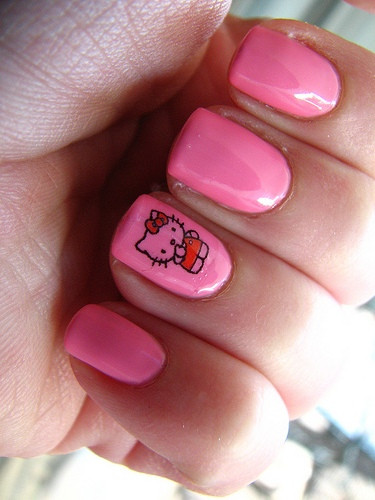 Hello Kitty Nail Designs
 Pink Hello Kitty
