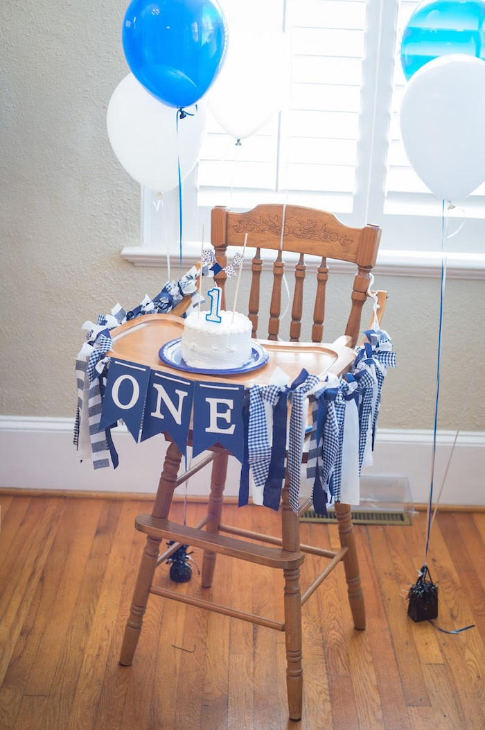 High Chair Birthday Decorations
 Kara s Party Ideas "Time Flies" Vintage Airplane 1st