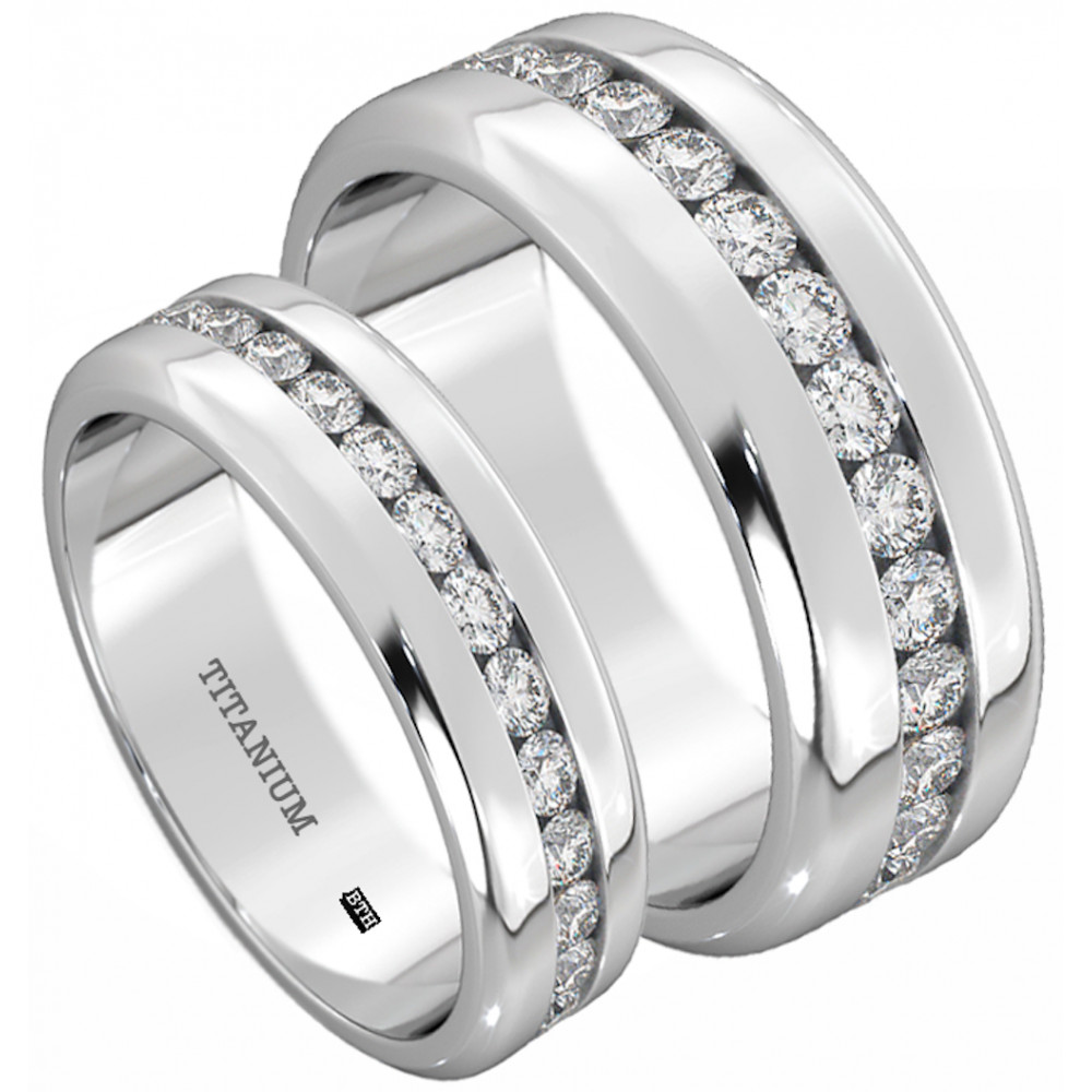 His And His Wedding Rings
 His And Hers Titanium Wedding Engagement Ring Band Set