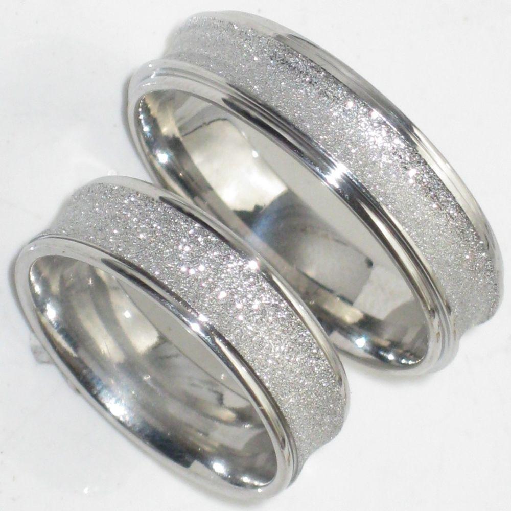His Hers Wedding Bands
 his hers 6MM SANDBLAST WEDDING RING BAND STR383w MENS OR