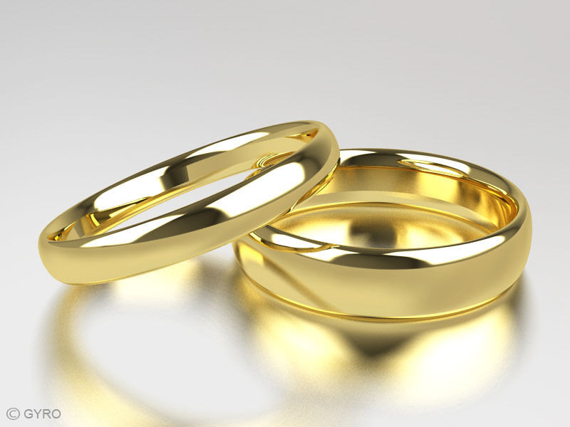 His Hers Wedding Rings Sets
 9ct Yellow Gold His and Hers set of Wedding Rings Court