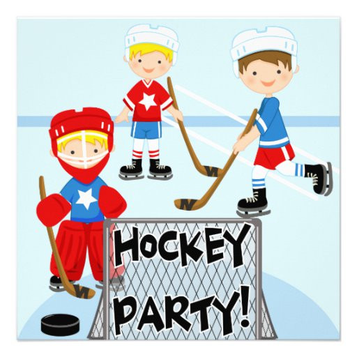 Hockey Birthday Party
 240 Hockey Birthday Invitations Hockey Birthday