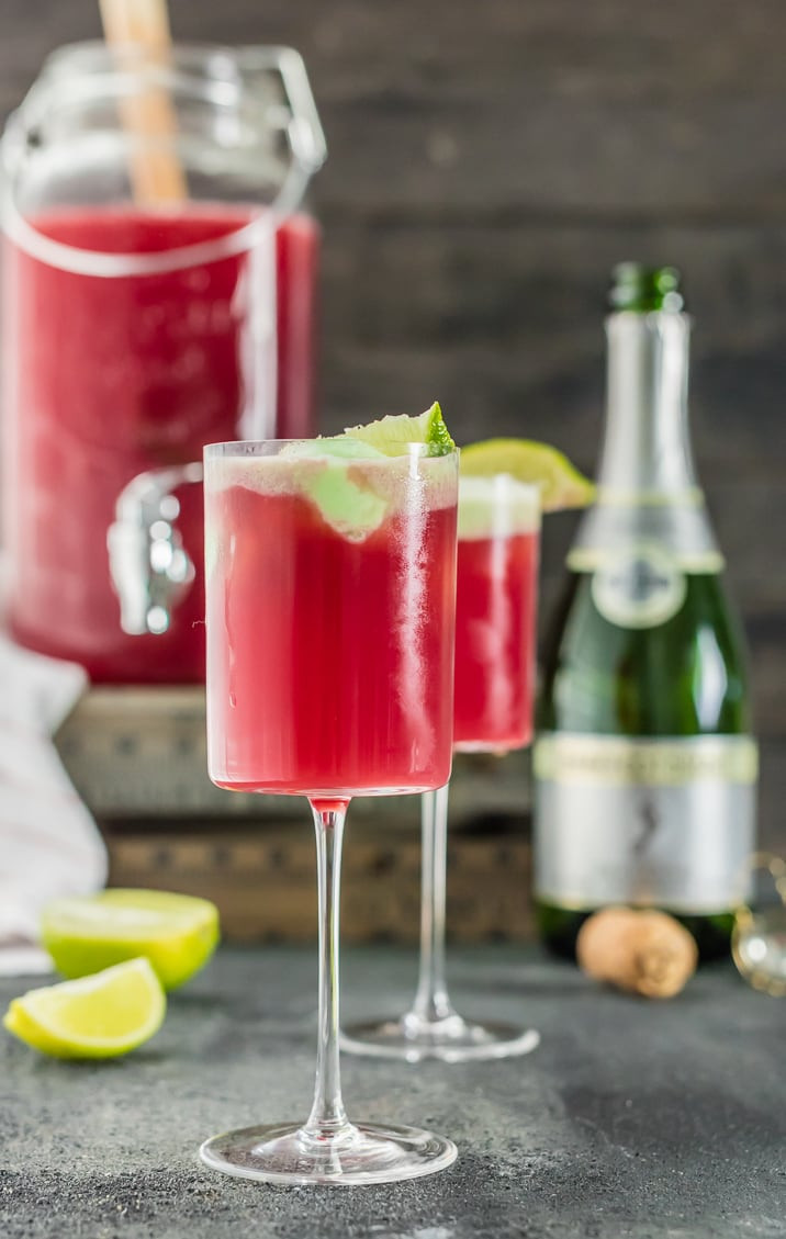 Holiday Drinks With Champagne
 Cranberry Limeade Holiday Champagne Punch Recipe