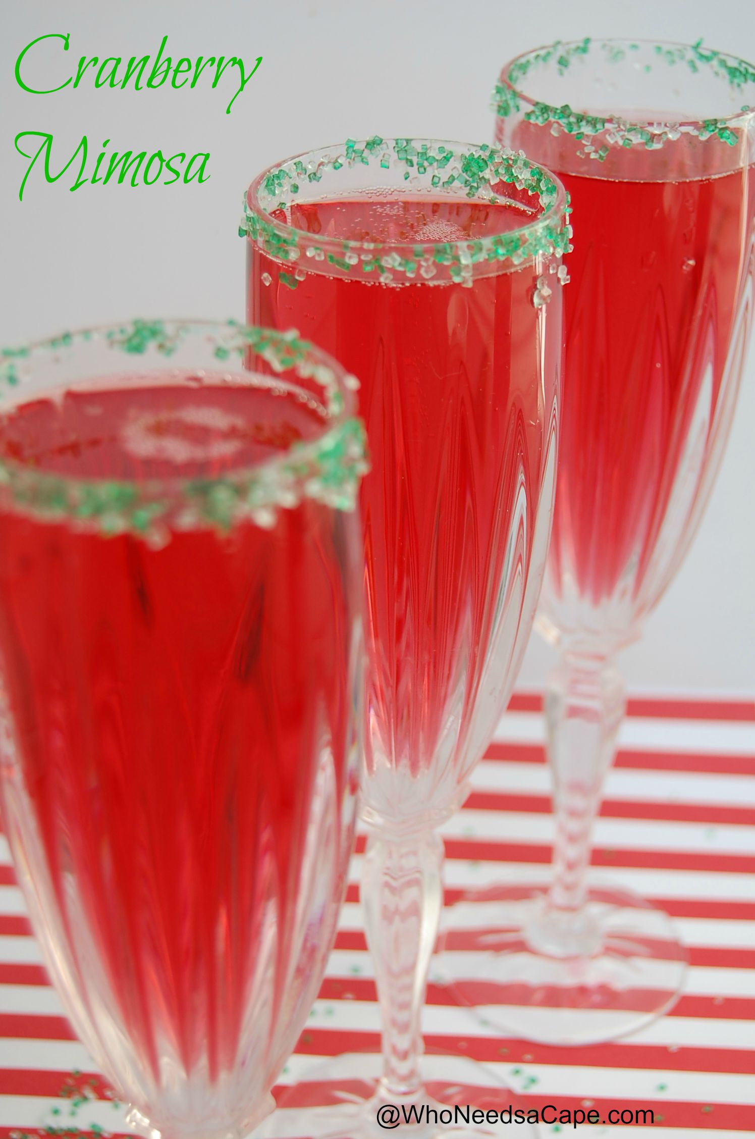 Holiday Drinks With Champagne
 Cranberry Mimosa