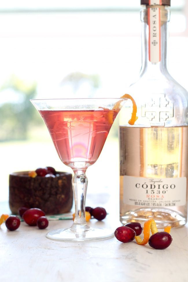 Holiday Drinks With Tequila
 Cranberry Tequila Old Fashioned Cocktail for holiday