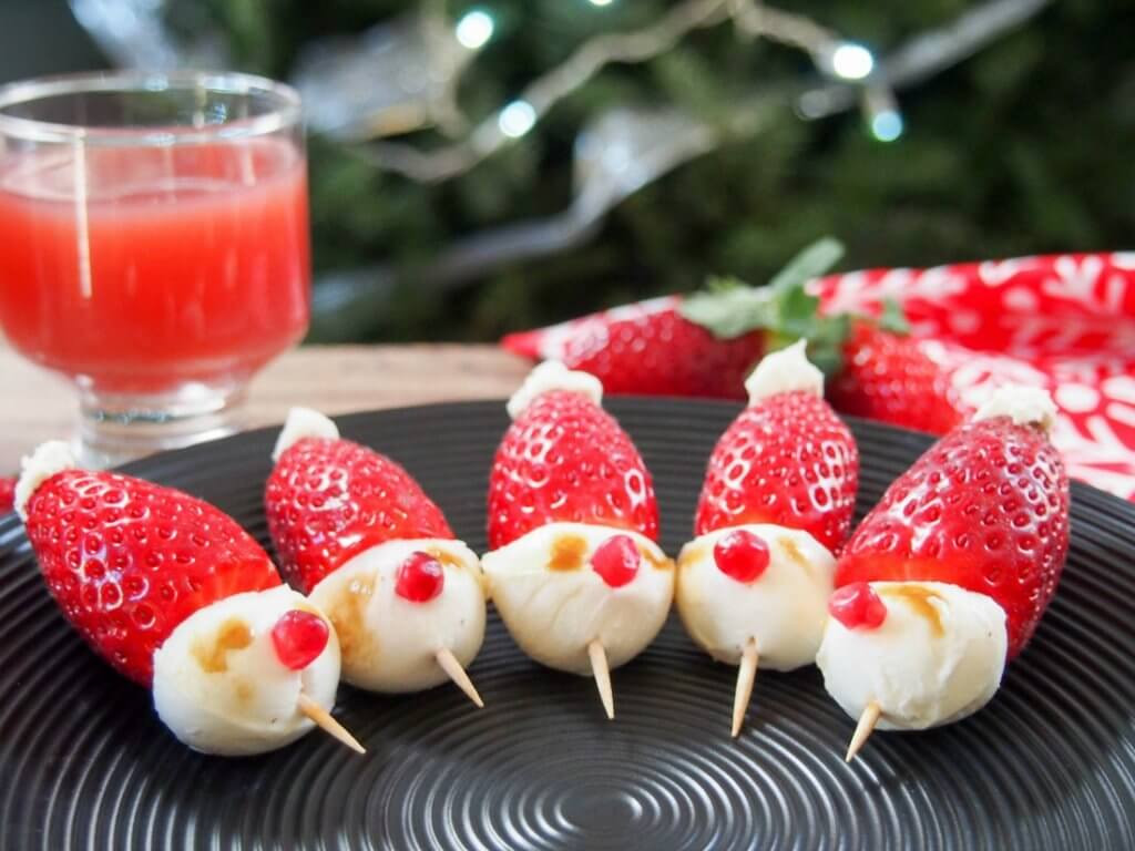 Holiday Food Party Ideas
 Strawberry Santas and other easy Holiday party ideas