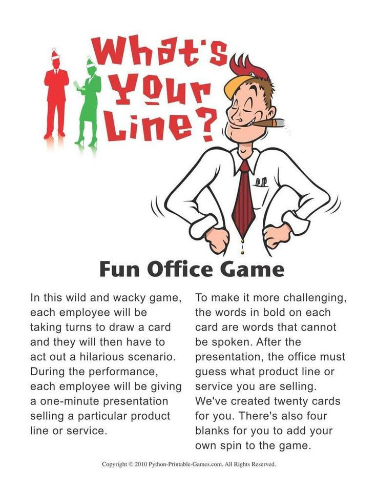 Holiday Office Party Game Ideas
 7 best Printable Games for the fice images on Pinterest