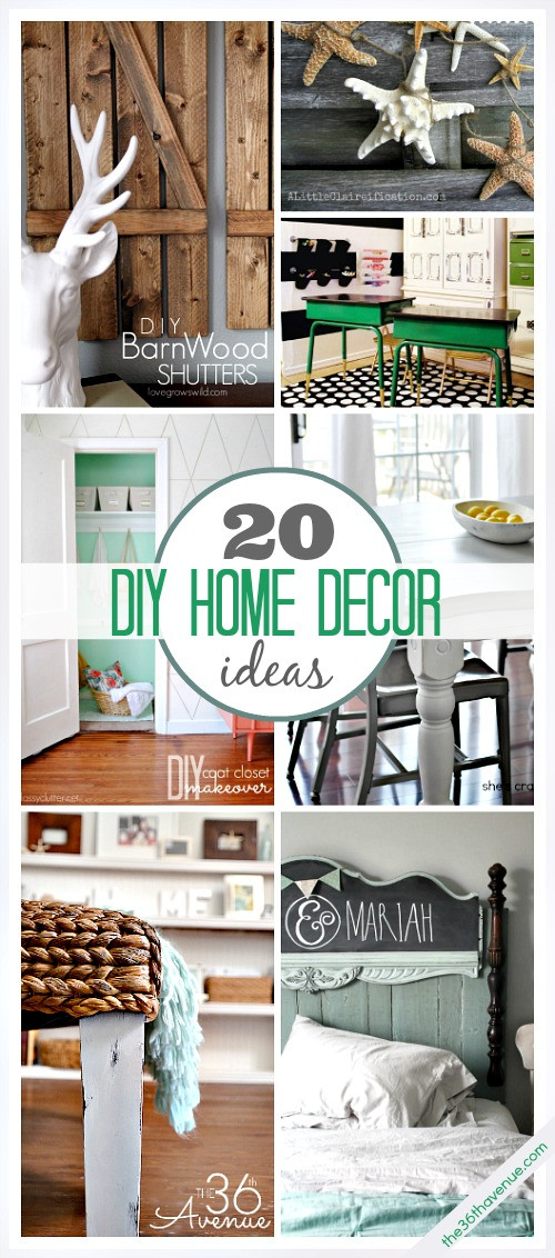 Home Decorating DIY
 20 DIY Home Decor Ideas