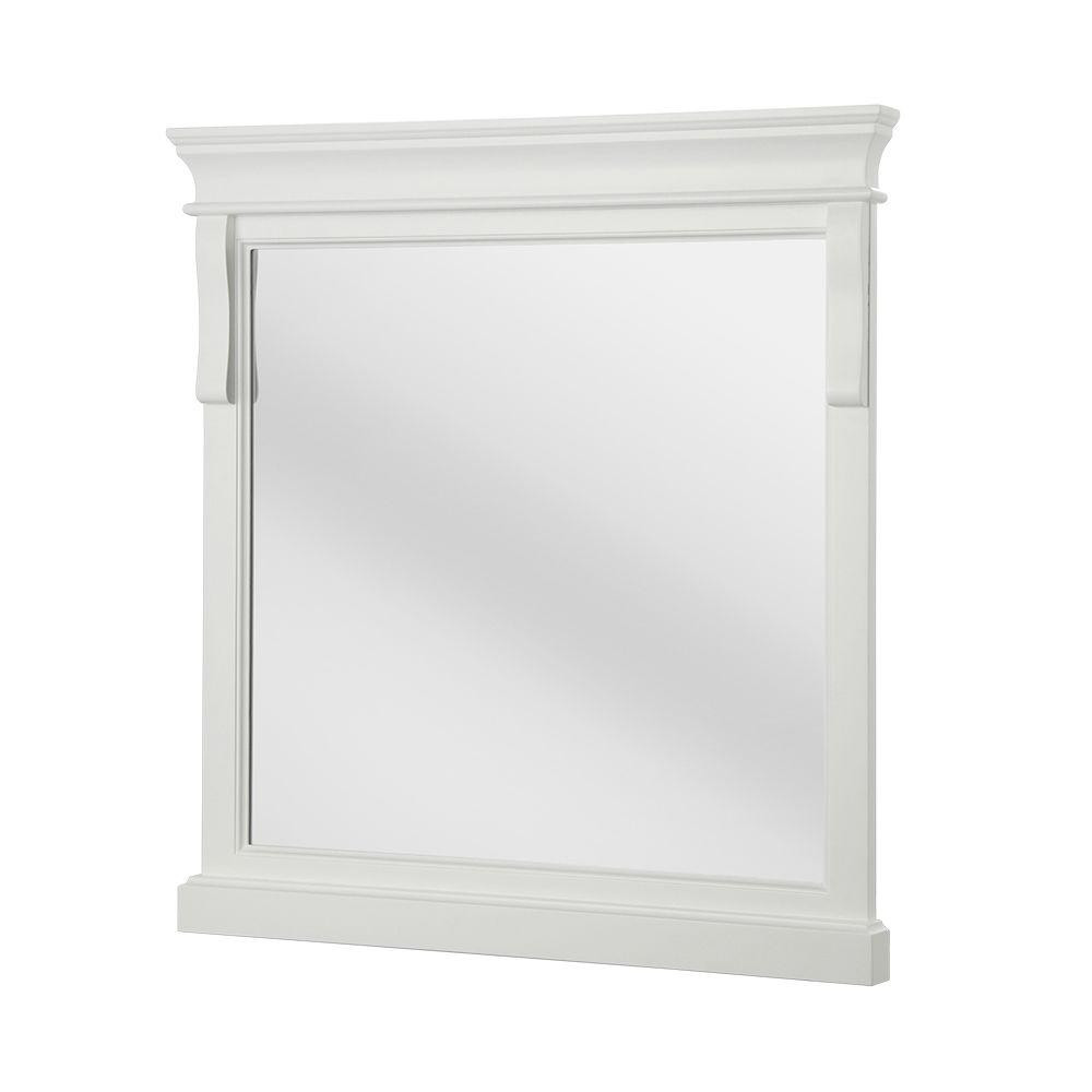 Home Depot Bathroom Mirrors
 Foremost Naples 30 in x 32 in Framed Wall Mirror in