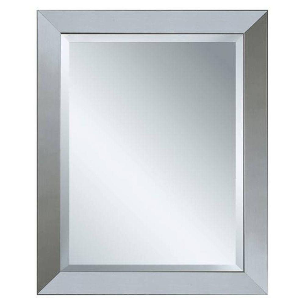 Home Depot Bathroom Mirrors
 Glacier Bay 28 in x 22 in Framed Mirror in Brushed