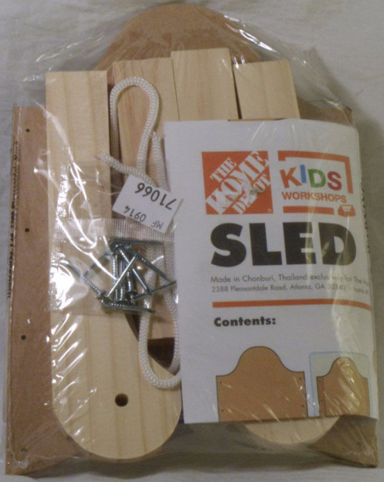 Homedepot Kids Craft
 HOME DEPOT KIDS WORKSHOP WOODEN SLED KIT Craft Kits