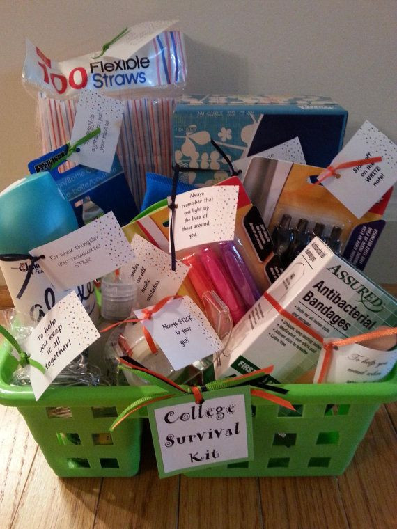 Homemade Graduation Gift Basket Ideas
 Graduation Gift College Survival Kit by TheRoseBorough on