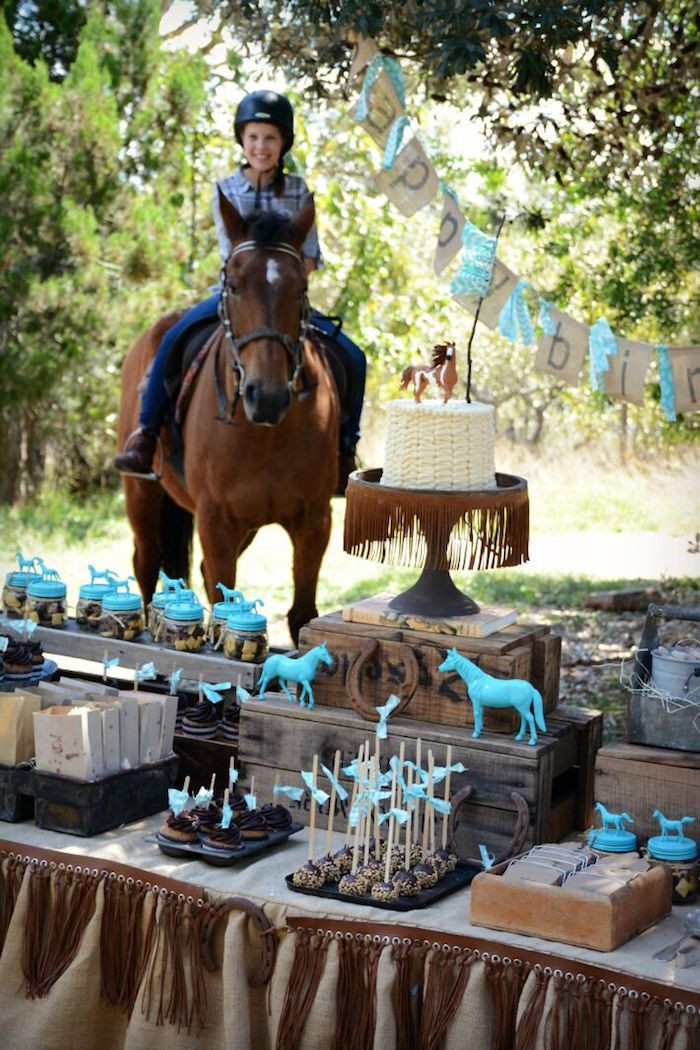 Horse Birthday Decorations
 Kara s Party Ideas Rustic Horse Birthday Party