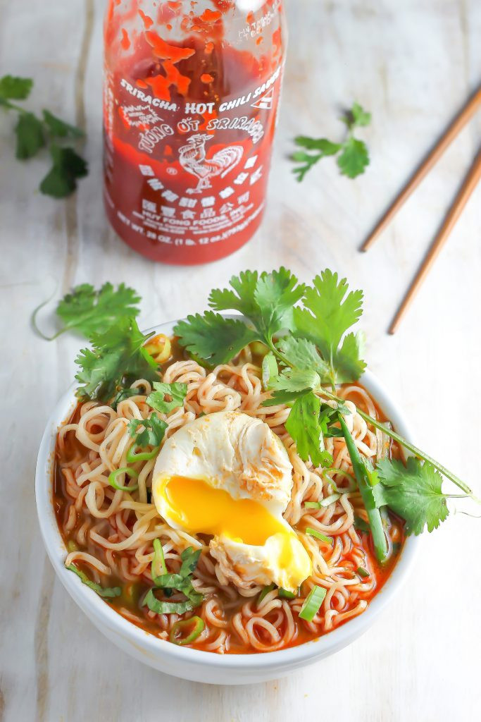 Hot Ramen Noodles
 20 Minute Spicy Sriracha Ramen Noodle Soup Baker by Nature