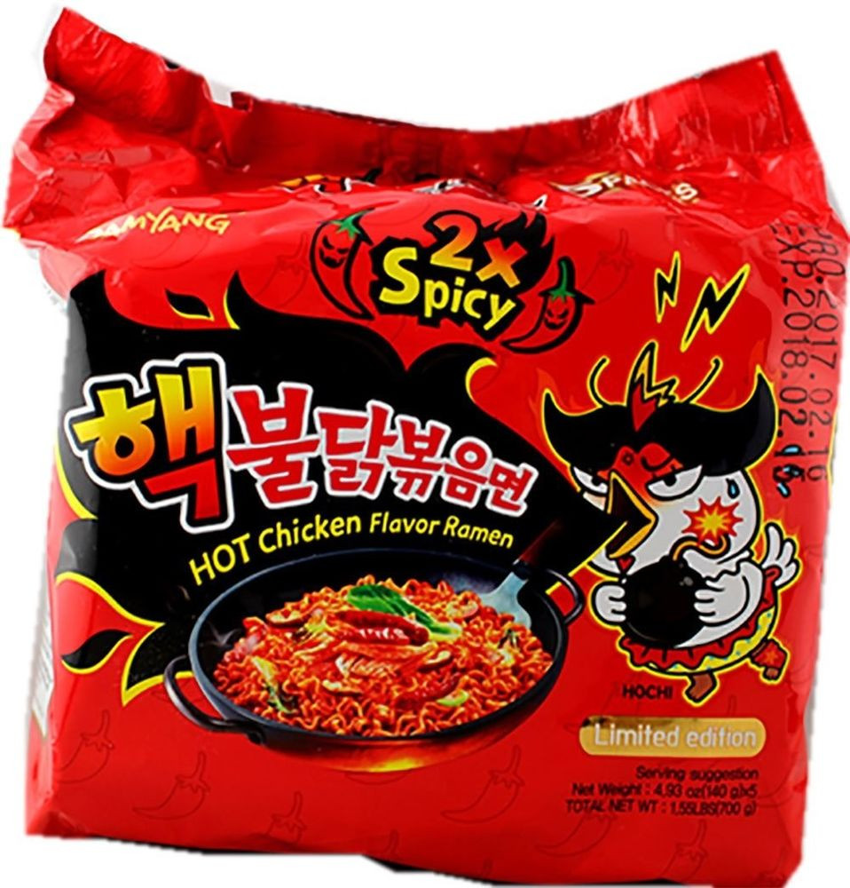 Hot Ramen Noodles
 Samyang Korea Noodle Extra 2X Spicy Challenge Hot Chicken