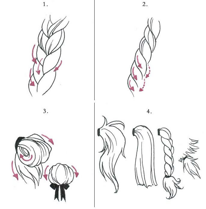 How To Anime Hairstyle
 Anime Braids by nessa 099