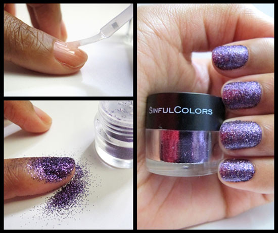 How To Apply Loose Glitter To Nails
 CandidAnn DIY Applying Loose Nail Glitter
