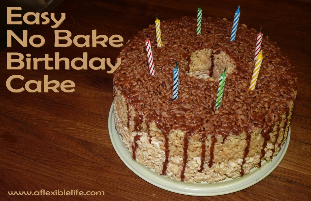 How To Bake A Birthday Cake
 Crazy Easy No Bake Birthday Cake A Flexible Life