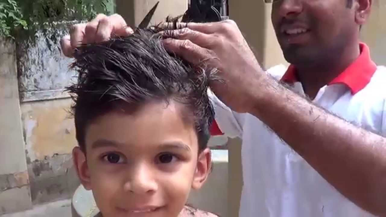 How To Cut A Boys Hair
 Boys hair cut using Scissors Manual hair cutting