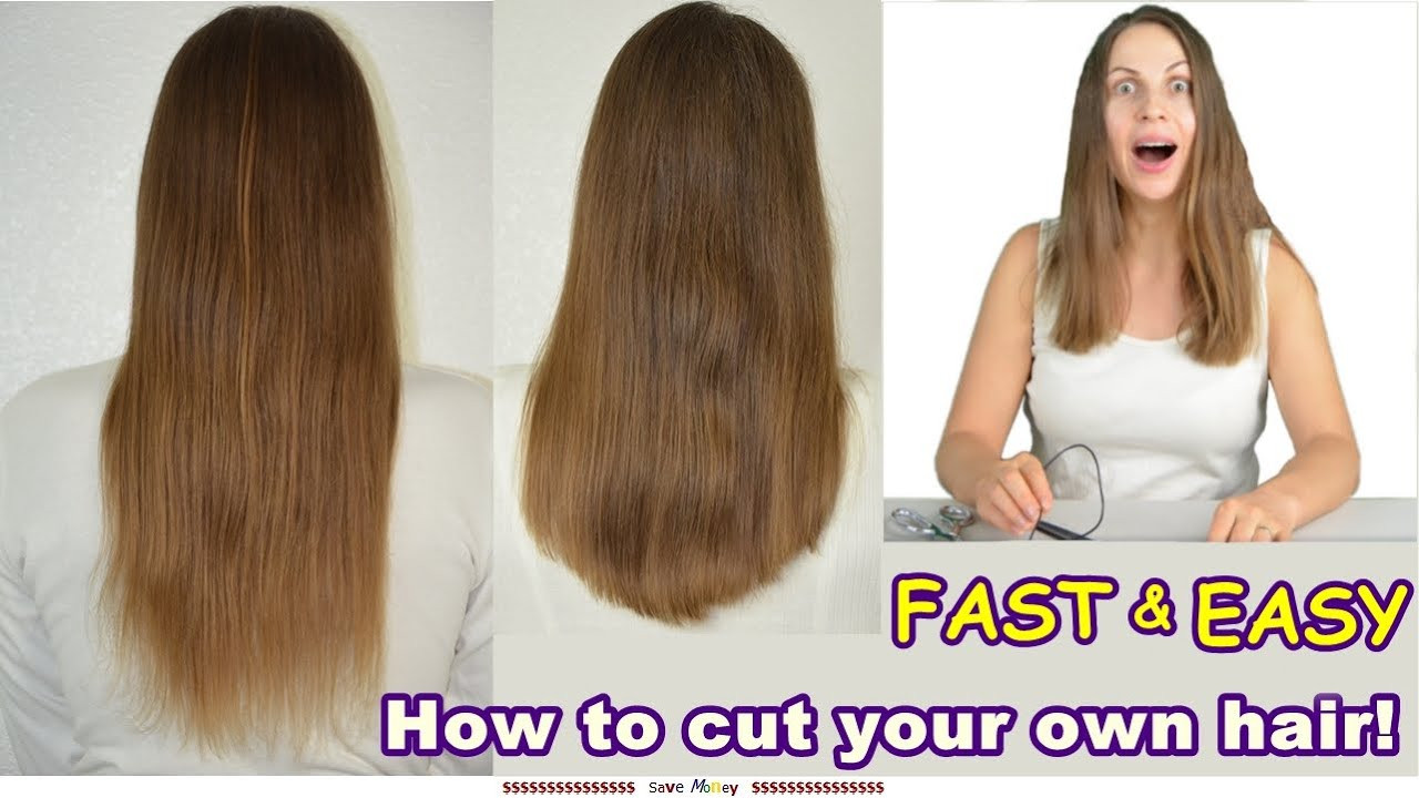 How To Cut Long Layers In Your Own Hair
 Funny Easy Way to Cut Your Own Hair Cutting Long Hair U