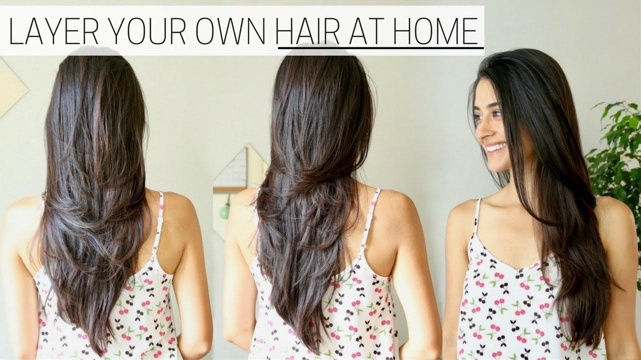 How To Cut Long Layers In Your Own Hair
 HOW I CUT & LAYER MY HAIR AT HOME diy long layers