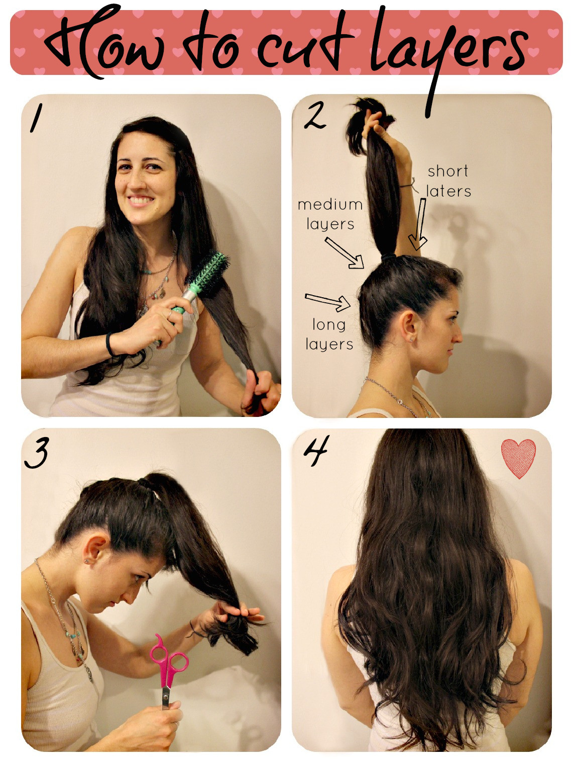 How To Cut Long Layers In Your Own Hair
 How To Cut Layers