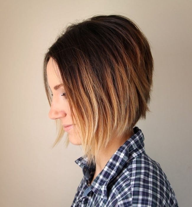 How To Cut Your Own Hair Into An Inverted Bob
 17 Best images about Hair BOBS Angled A line Inverted on