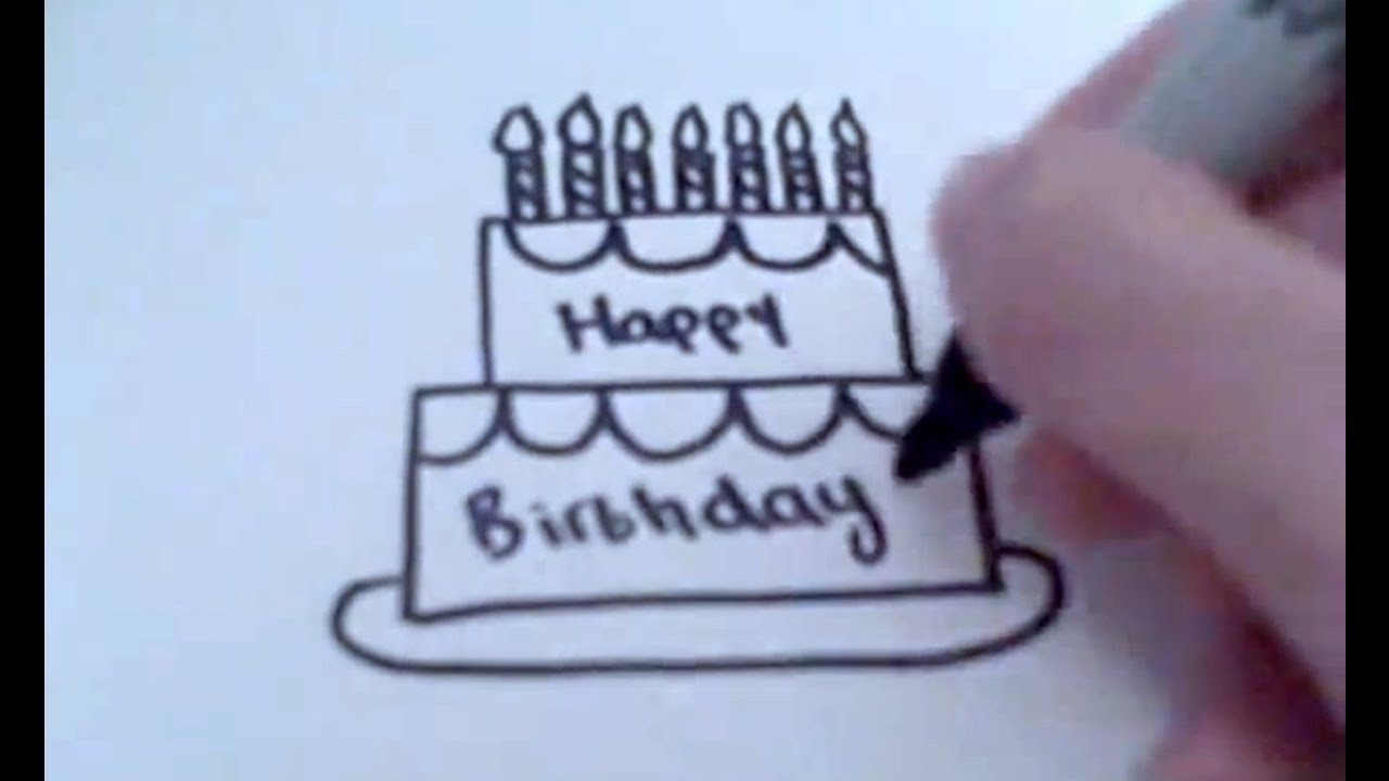 How To Draw Birthday Cake
 How to Draw a Cartoon Birthday Cake