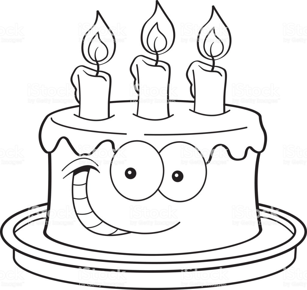 How To Draw Birthday Cake
 Cartoon Birthday Cake With Candles Stock Illustration