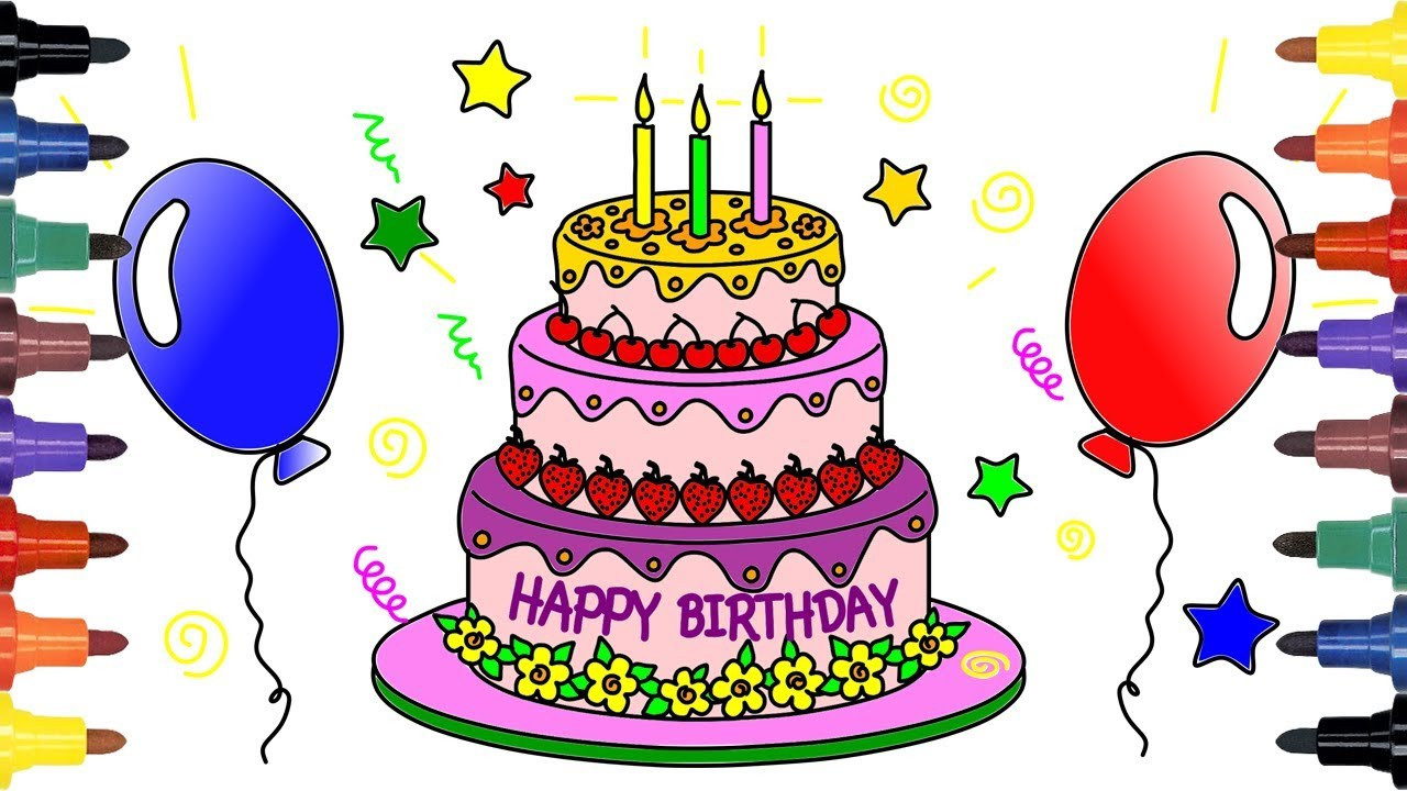 How To Draw Birthday Cake
 How To Draw Birthday Cake Drawing For Kids
