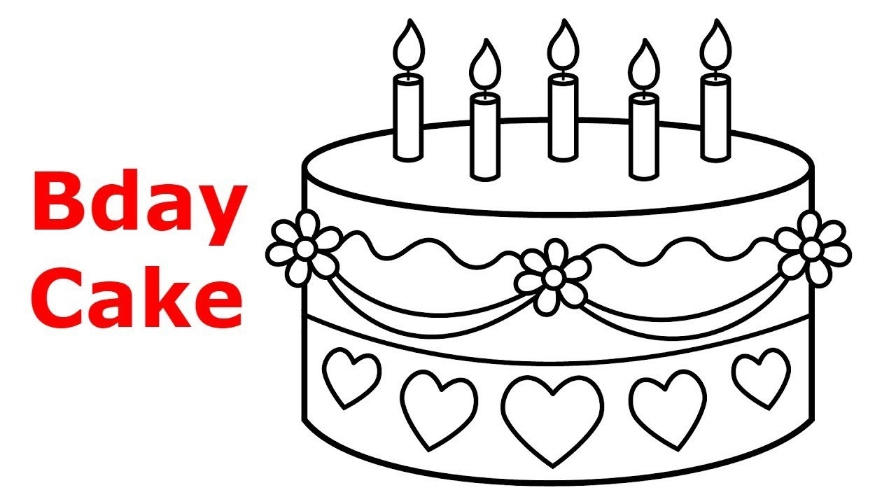 How To Draw Birthday Cake
 How to Draw Birthday Cake for Kids