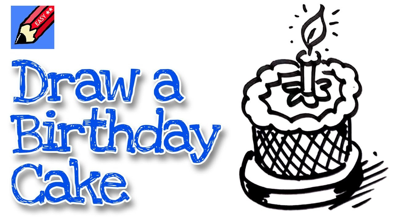How To Draw Birthday Cake
 How to draw a birthday cake real easy for kids and