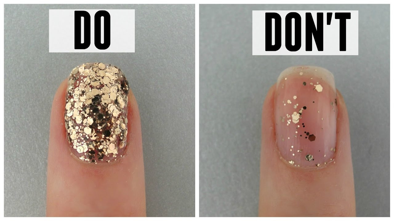 How To Glitter Nails
 HOW TO APPLY GLITTER NAIL POLISH DO s and DONT s