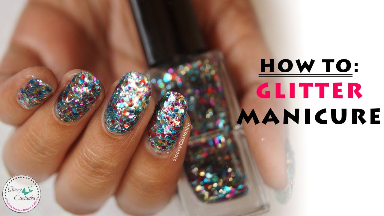 How To Glitter Nails
 How To Apply Glitter Nail Polish
