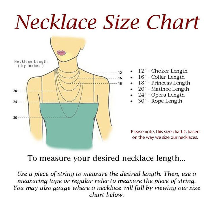 How To Measure Necklace Length
 Necklace Measurement Guide Necklace Size Chart