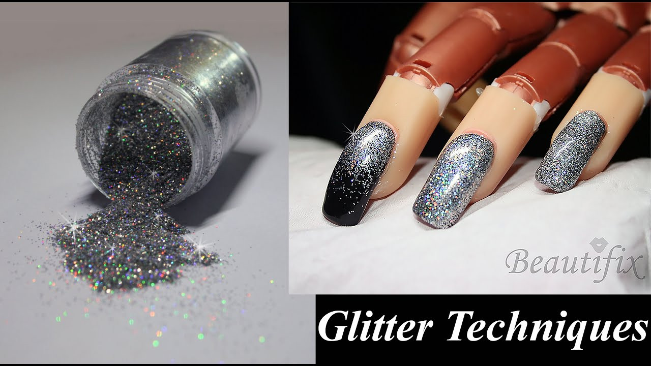How To Put Glitter On Nails
 How to Apply Glitter to nails 3 Techniques