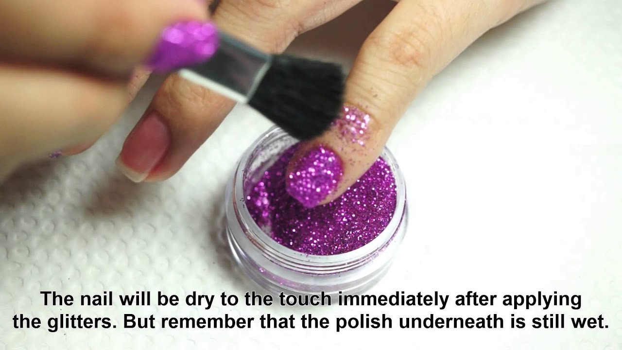 How To Put Glitter On Nails
 Tutorial and Tips BYS Glitter for Nails