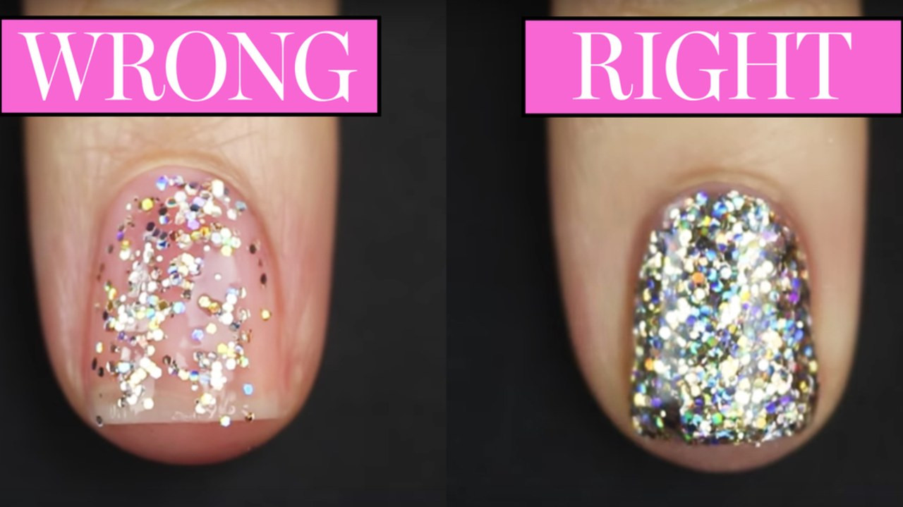 How To Put Glitter On Nails
 This Genius Trick Makes Putting Glitter Nail Polish So