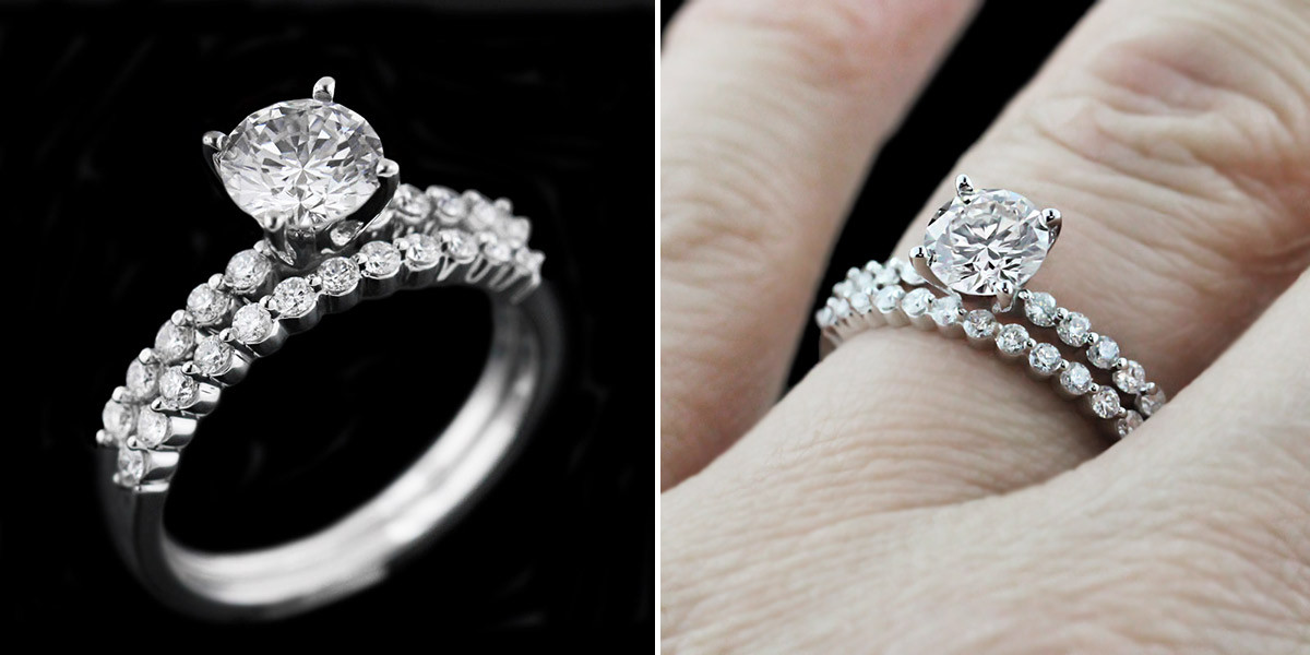 How To Wear Engagement Ring And Wedding Band
 Wedding Ring Sets