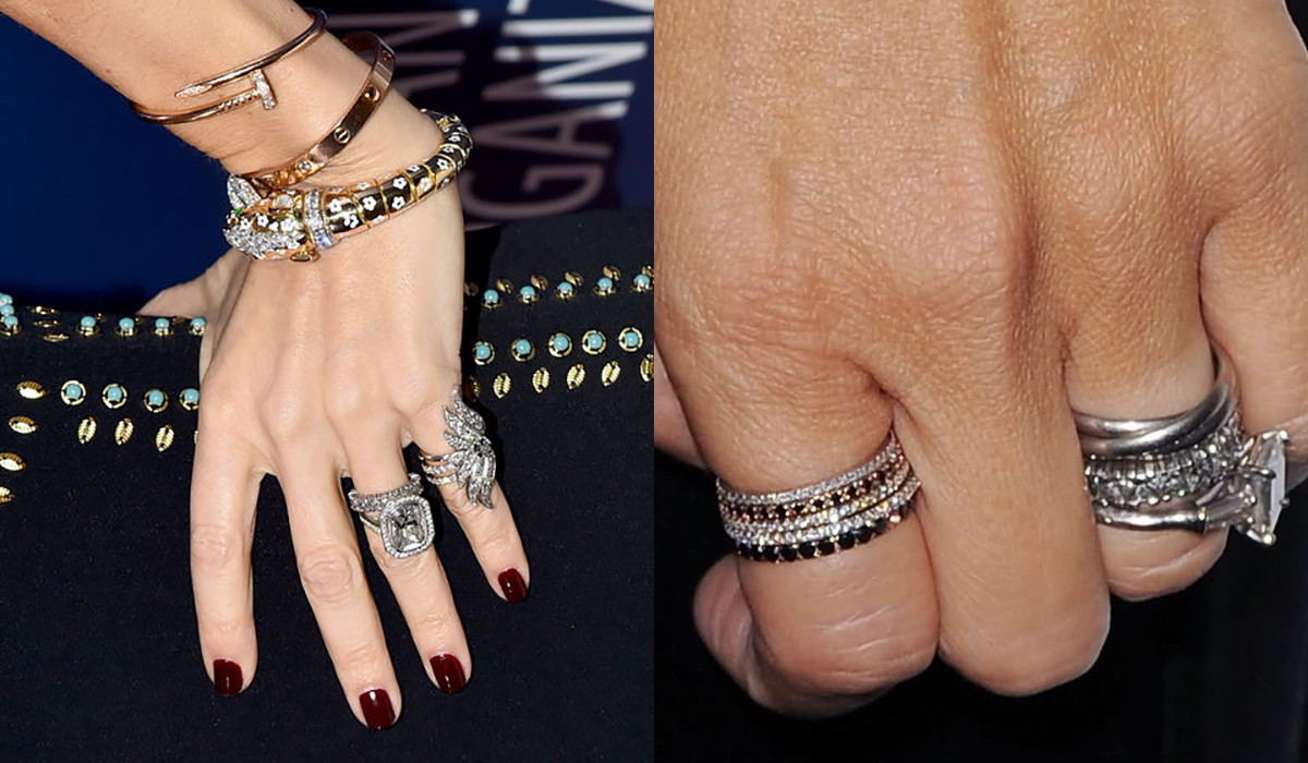 How To Wear Engagement Ring And Wedding Band
 The Best Celebrity Engagement Rings The Bigger the Better