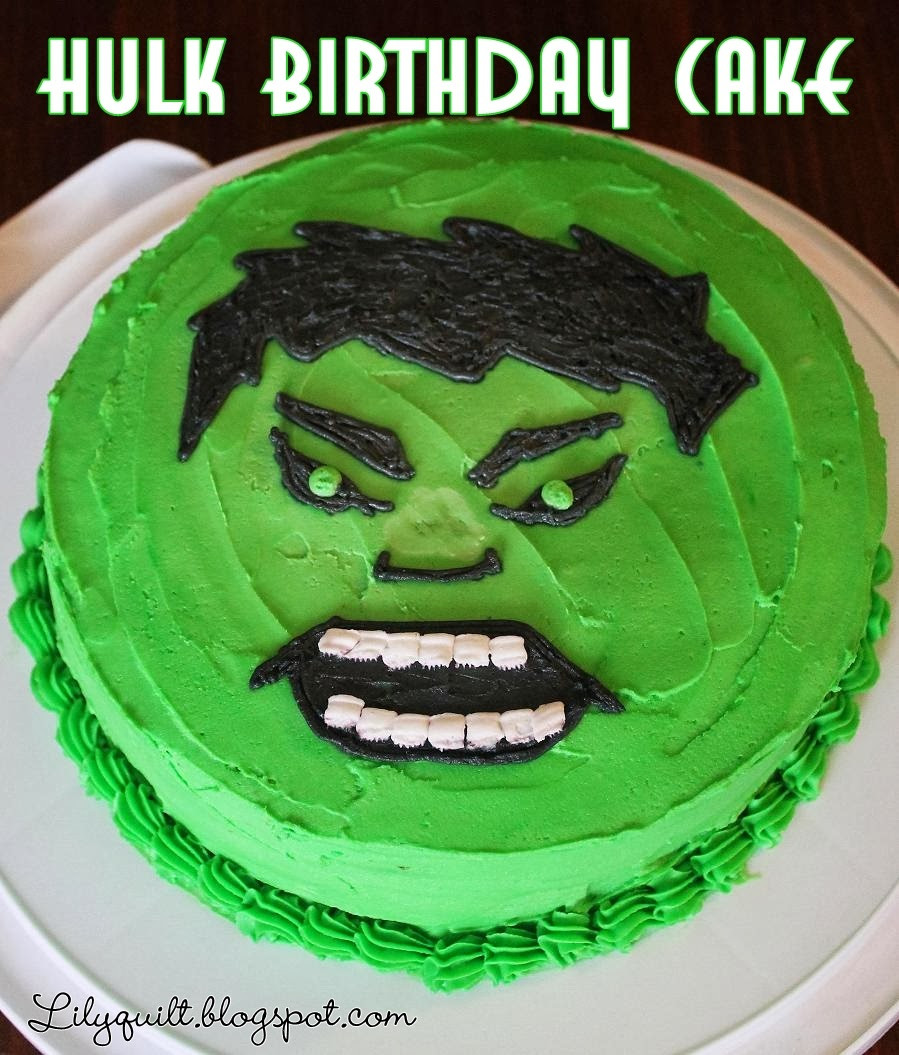 Hulk Birthday Cake
 Lilyquilt Hulk Birthday Cake