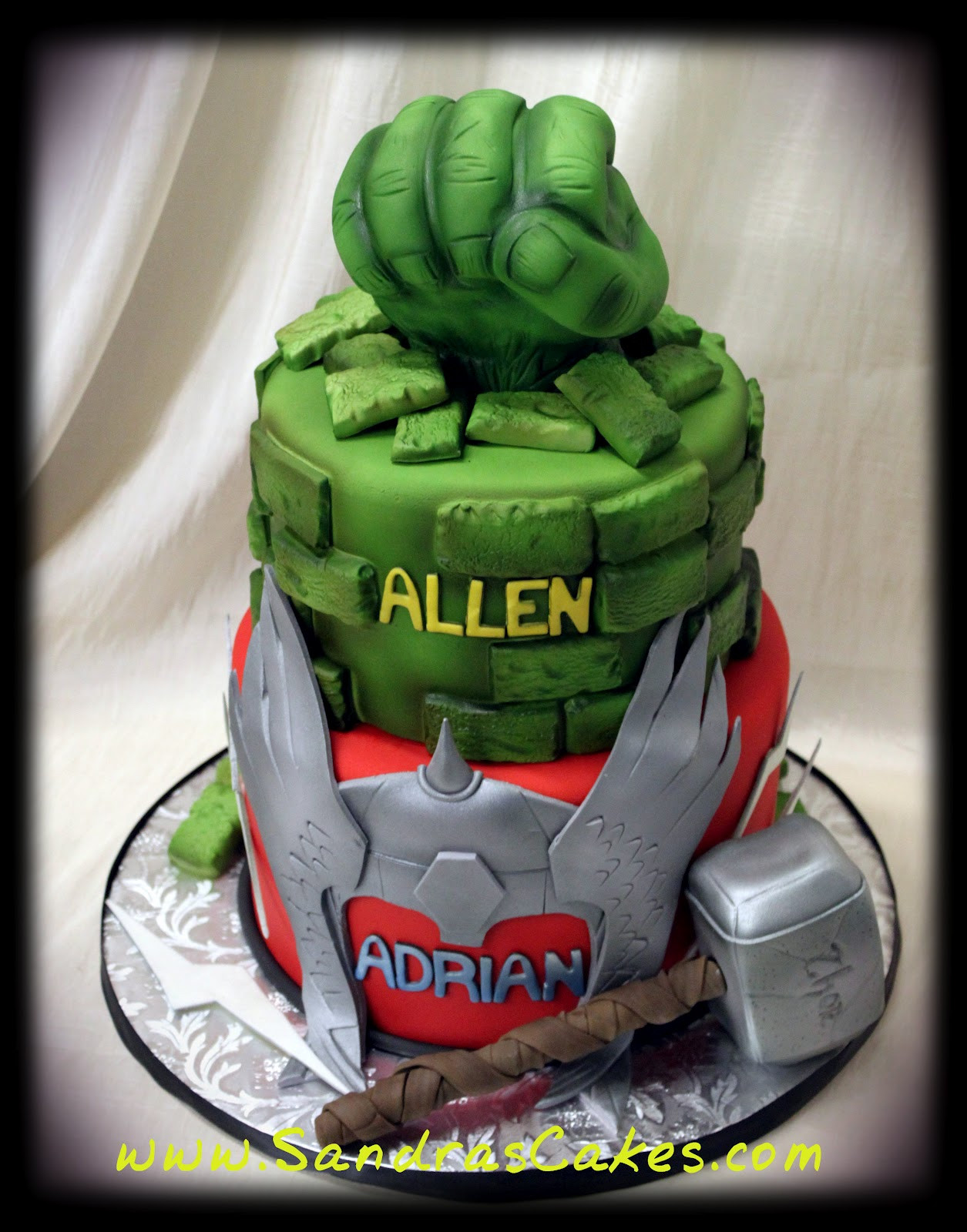 Hulk Birthday Cake
 Hulk and Thor Birthday Cake
