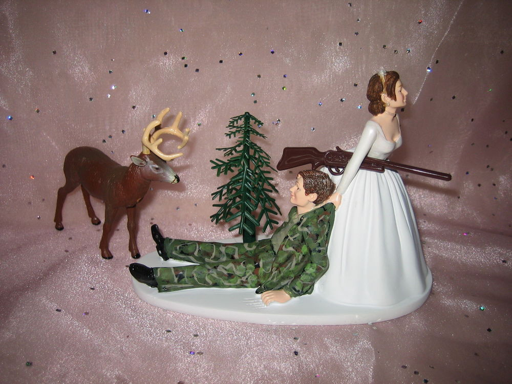 Hunting Wedding Cake Toppers
 Wedding Reception Party Deer Camo Hunter Hunting Cake